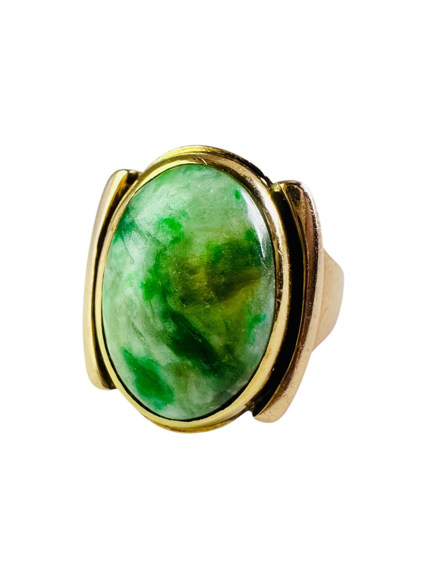 Vintage Mid Century Jade Signet Ring