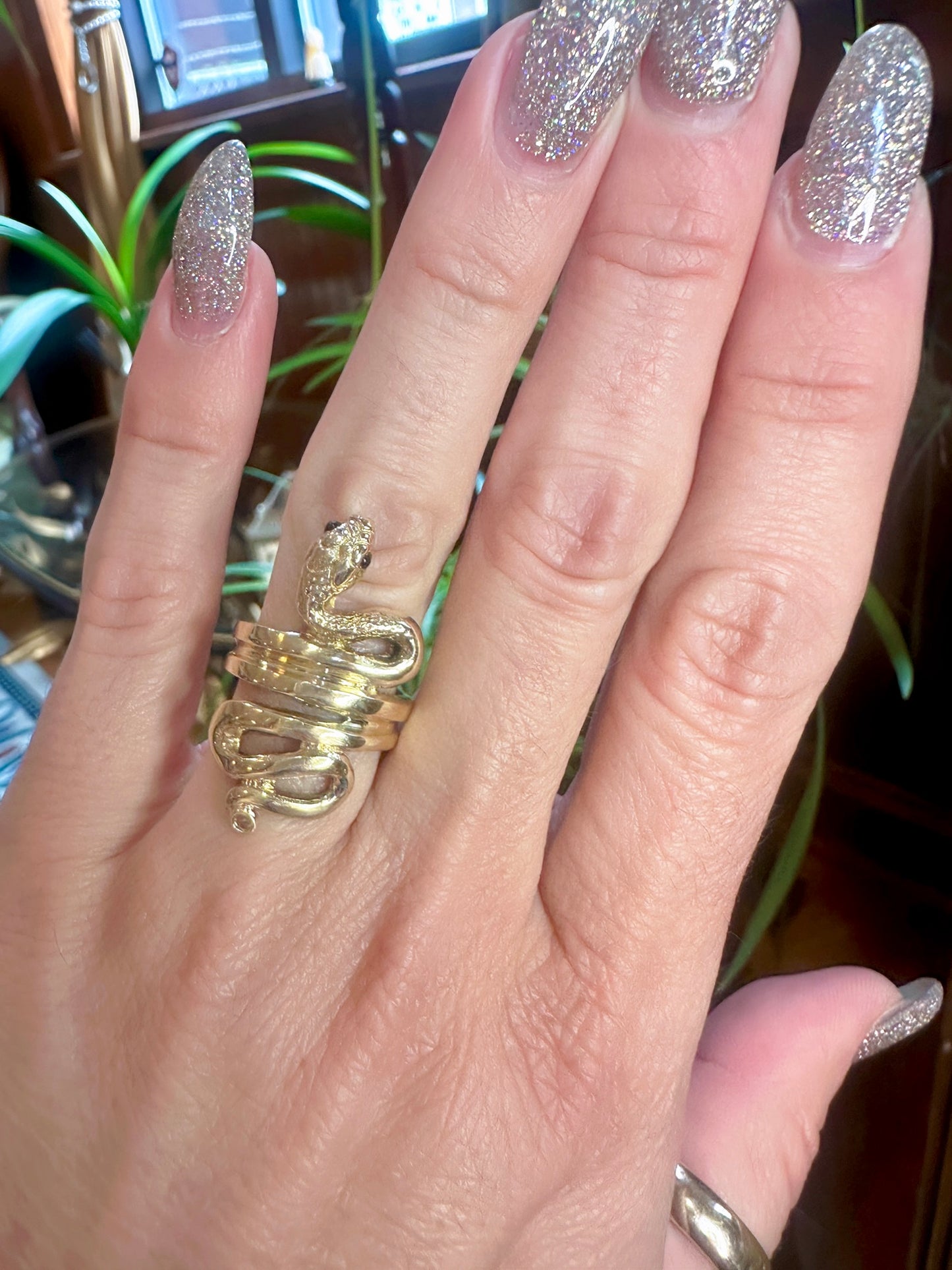 Vintage Coiled Snake Ring