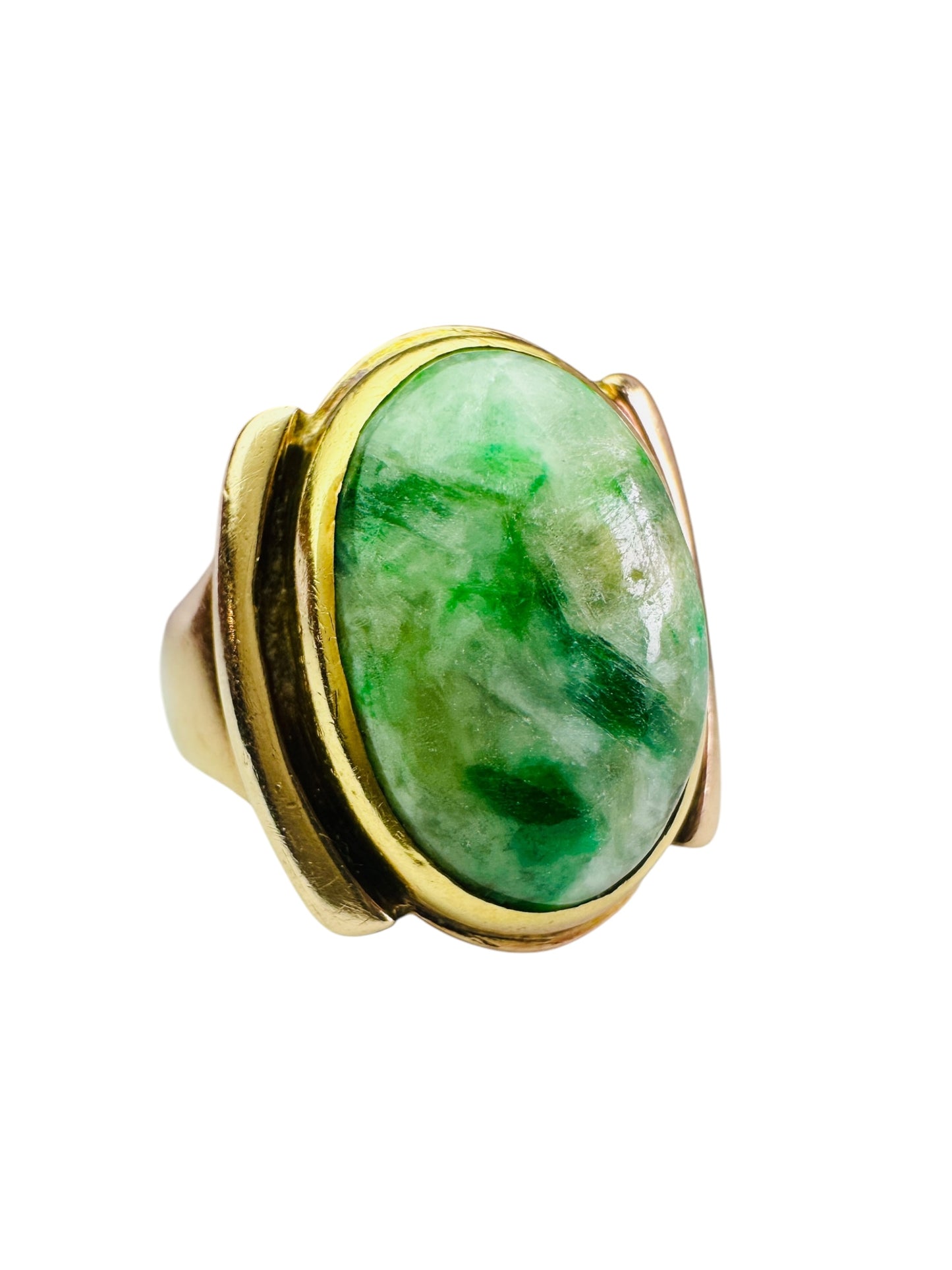 Vintage Mid Century Jade Signet Ring