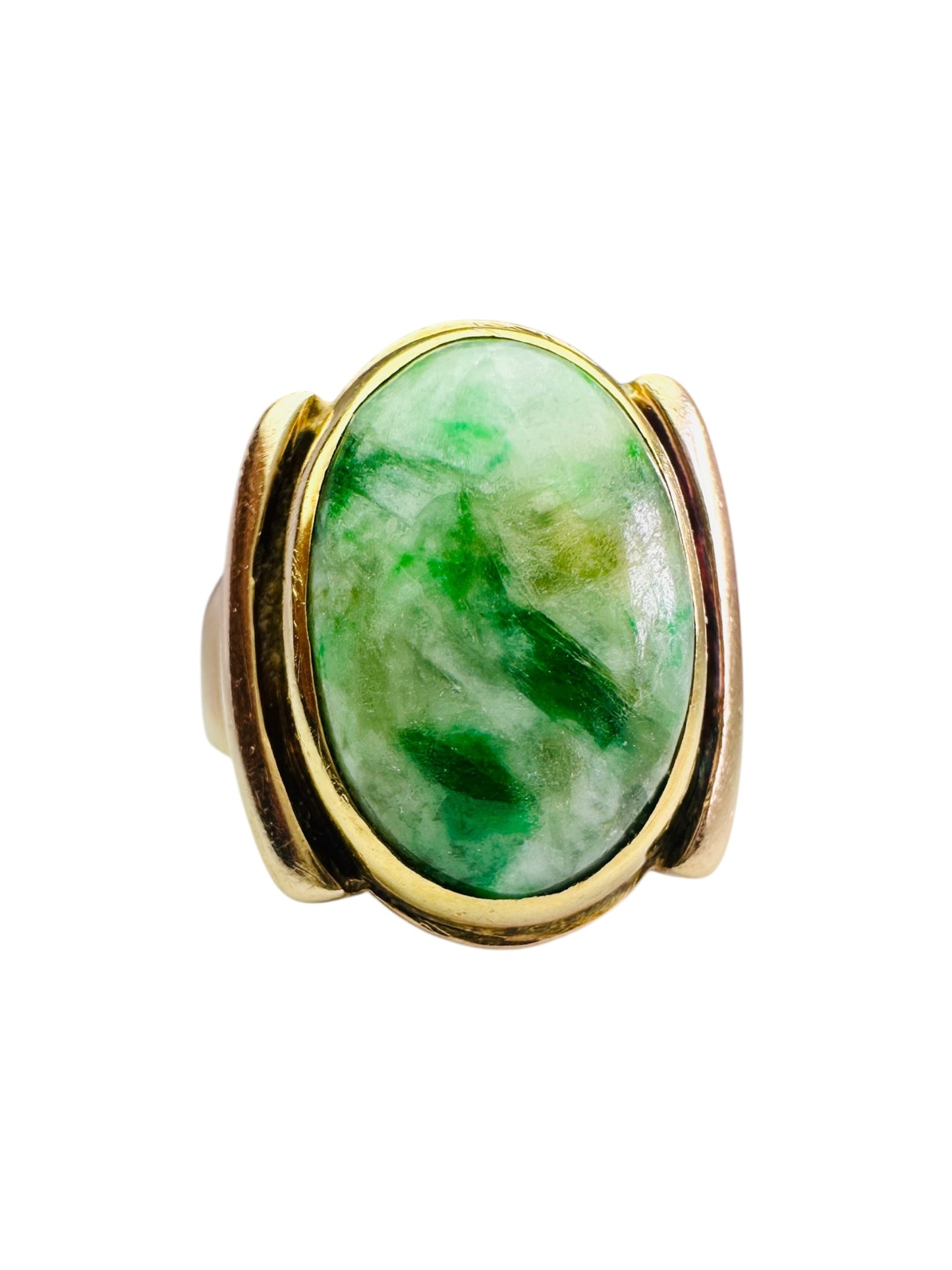 Vintage Mid Century Jade Signet Ring
