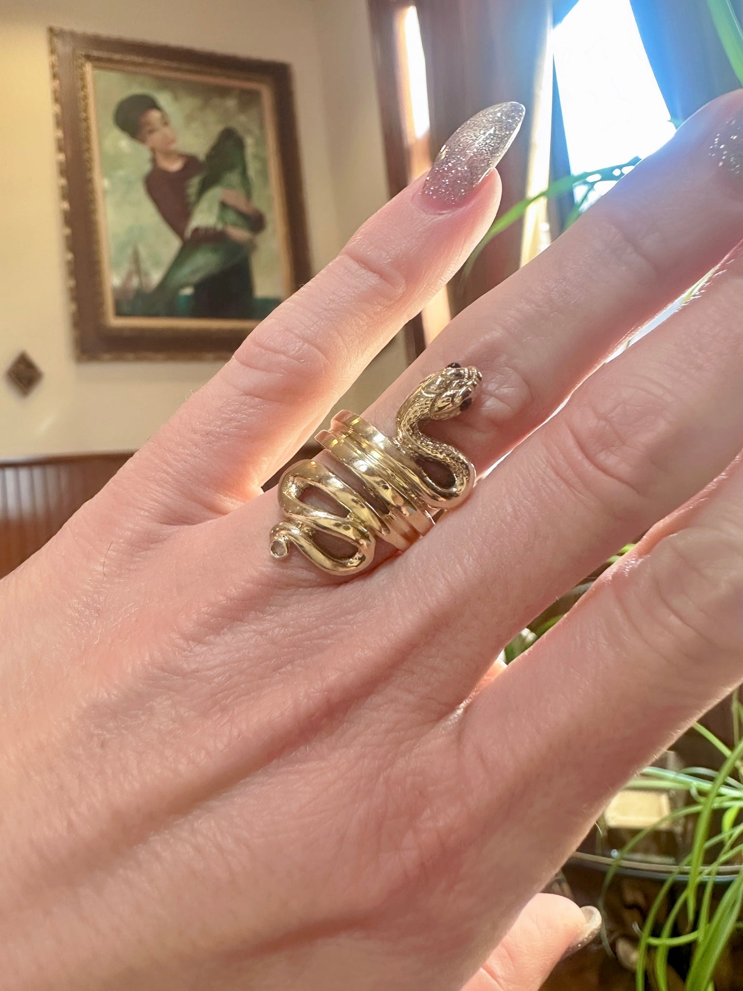 Vintage Coiled Snake Ring