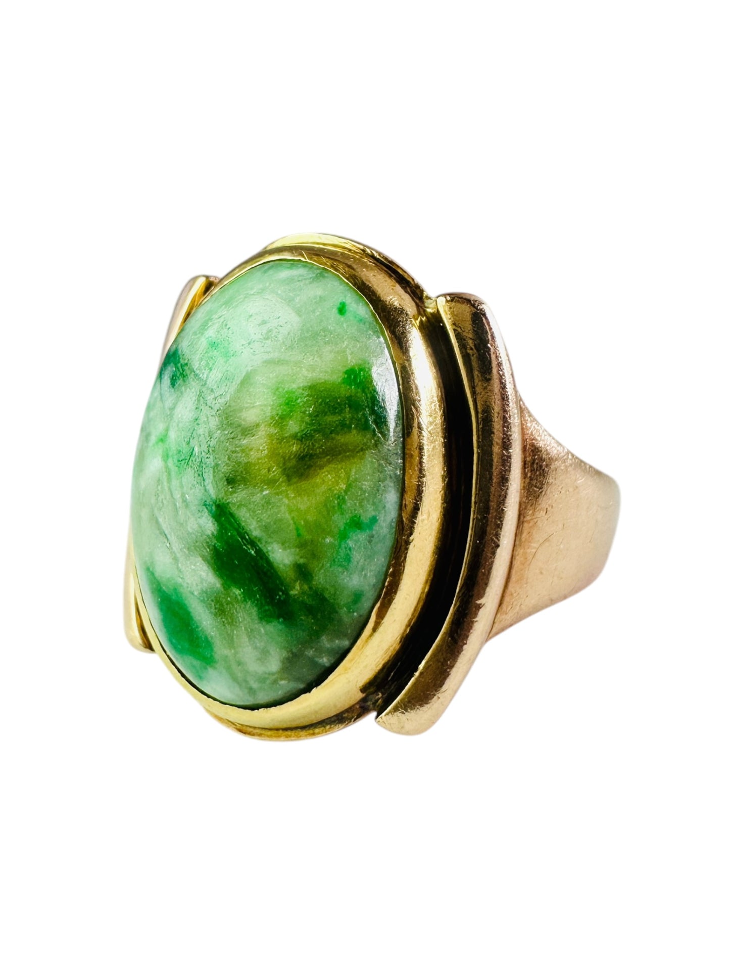 Vintage Mid Century Jade Signet Ring