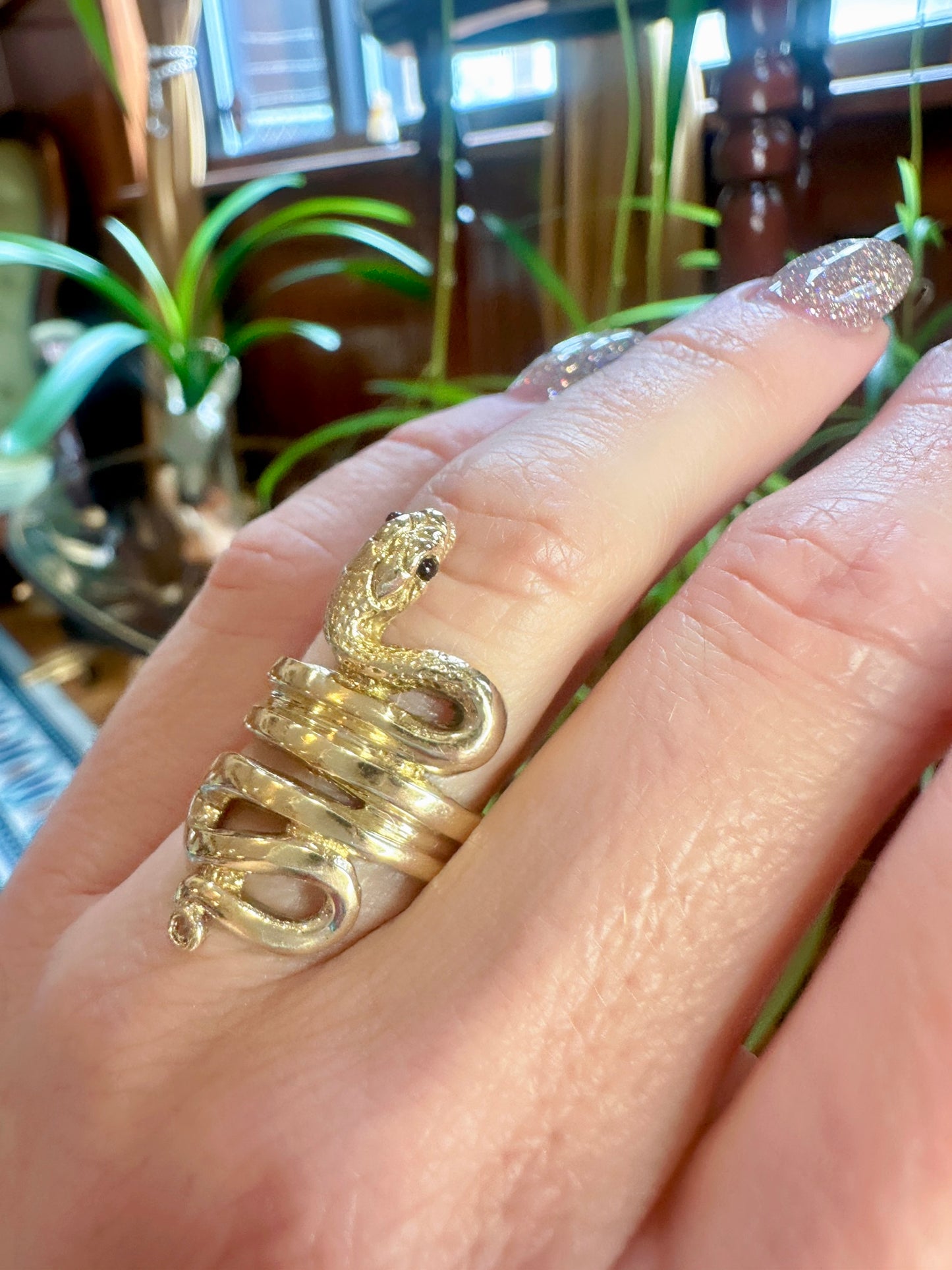 Vintage Coiled Snake Ring