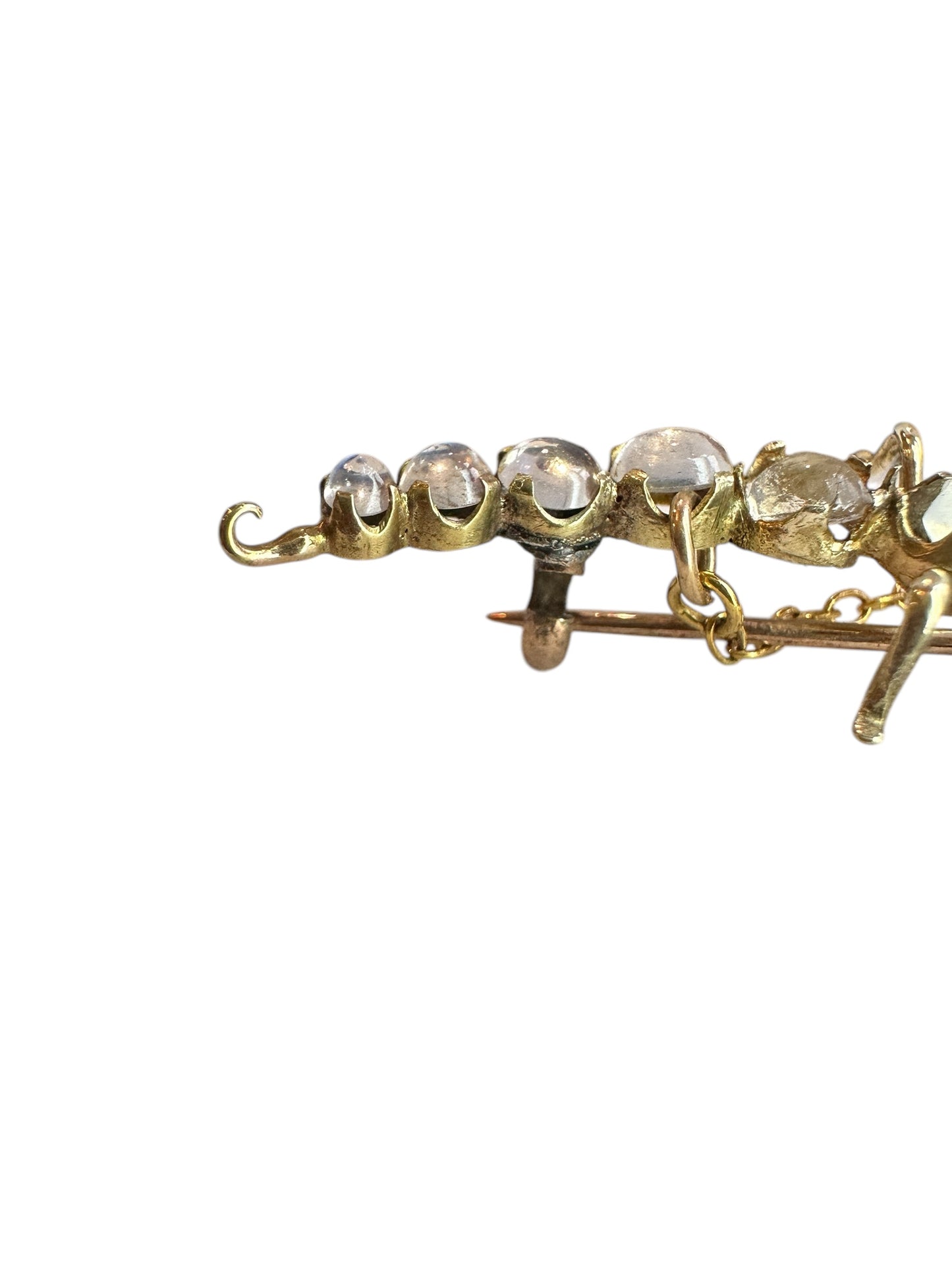 Antique Moonstone Scorpion Brooch