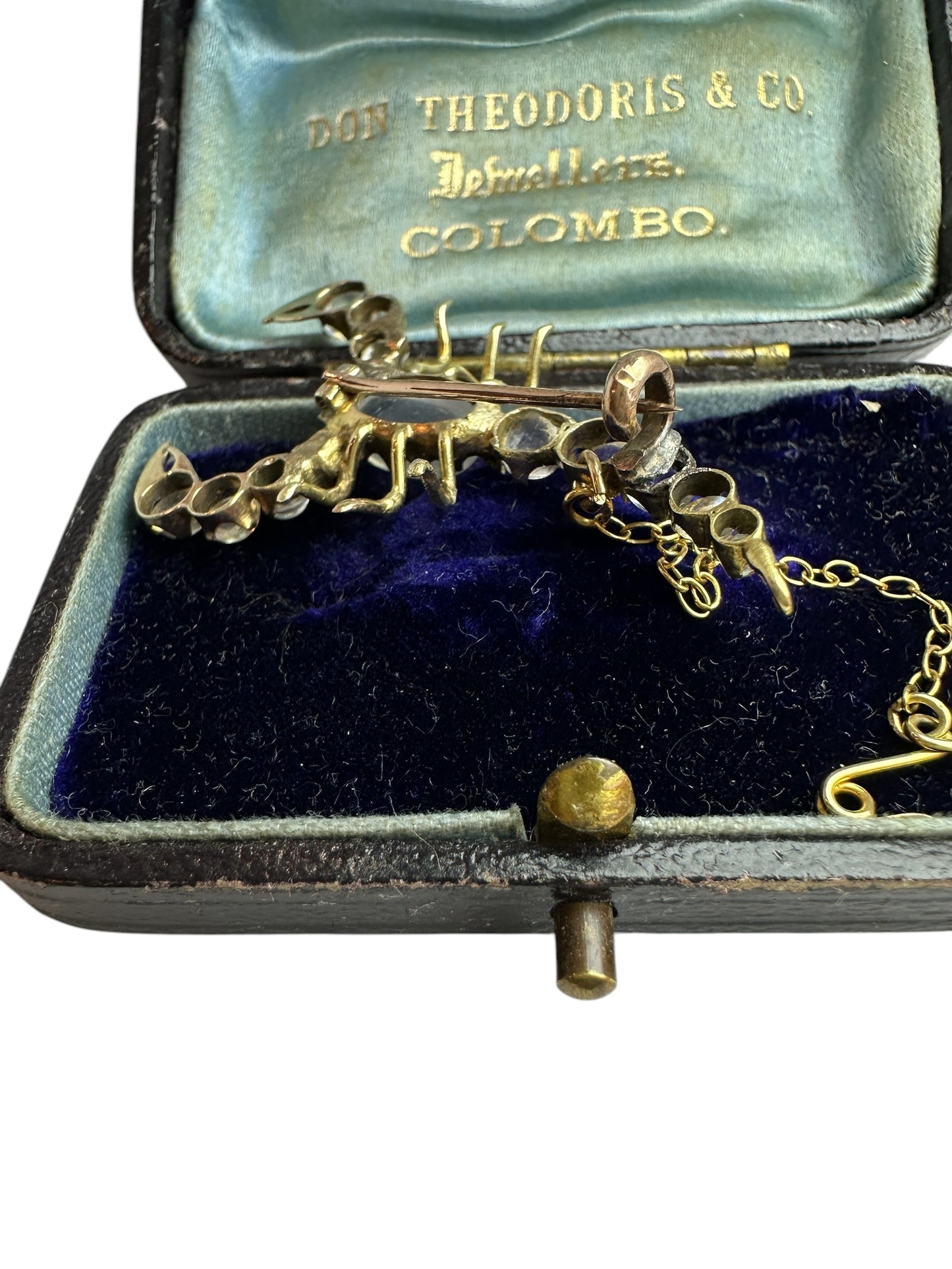 Antique Moonstone Scorpion Brooch
