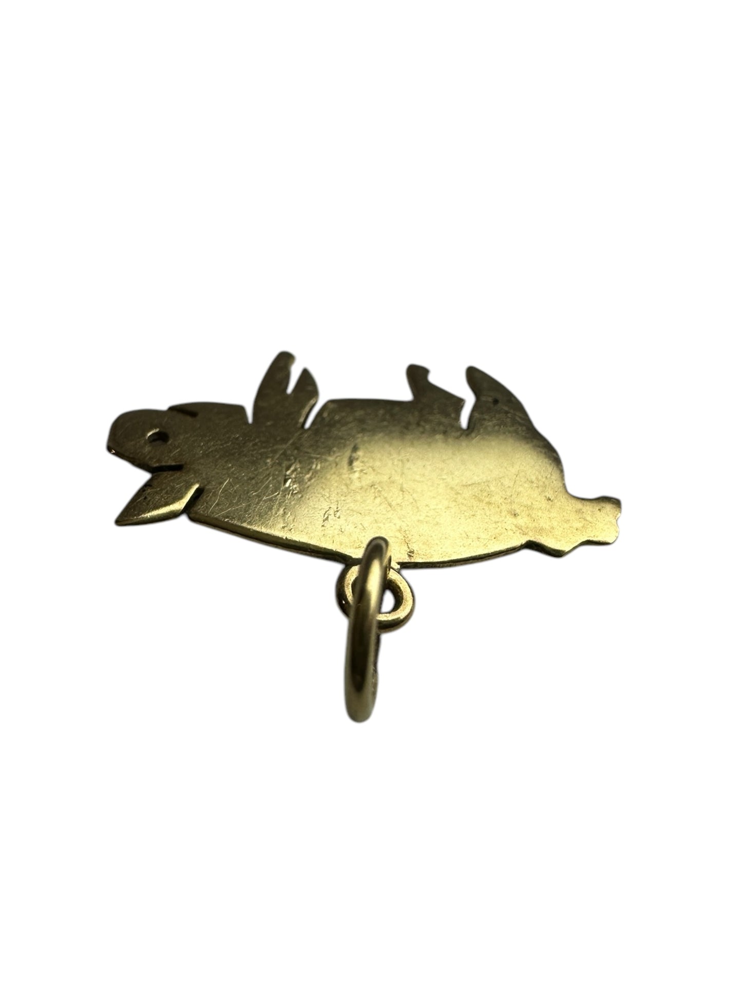 Vintage Golden Piggy Charm
