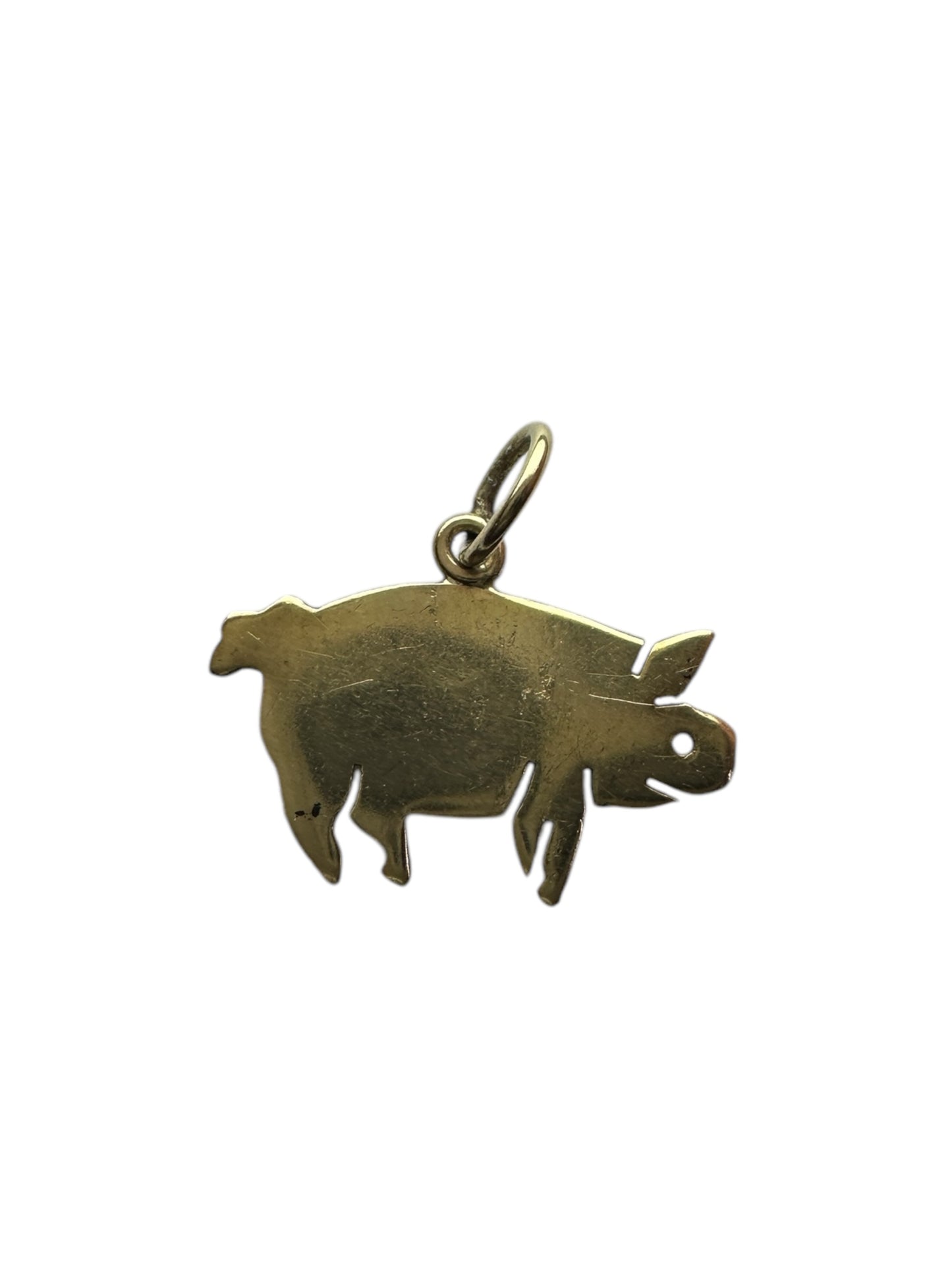 Vintage Golden Piggy Charm