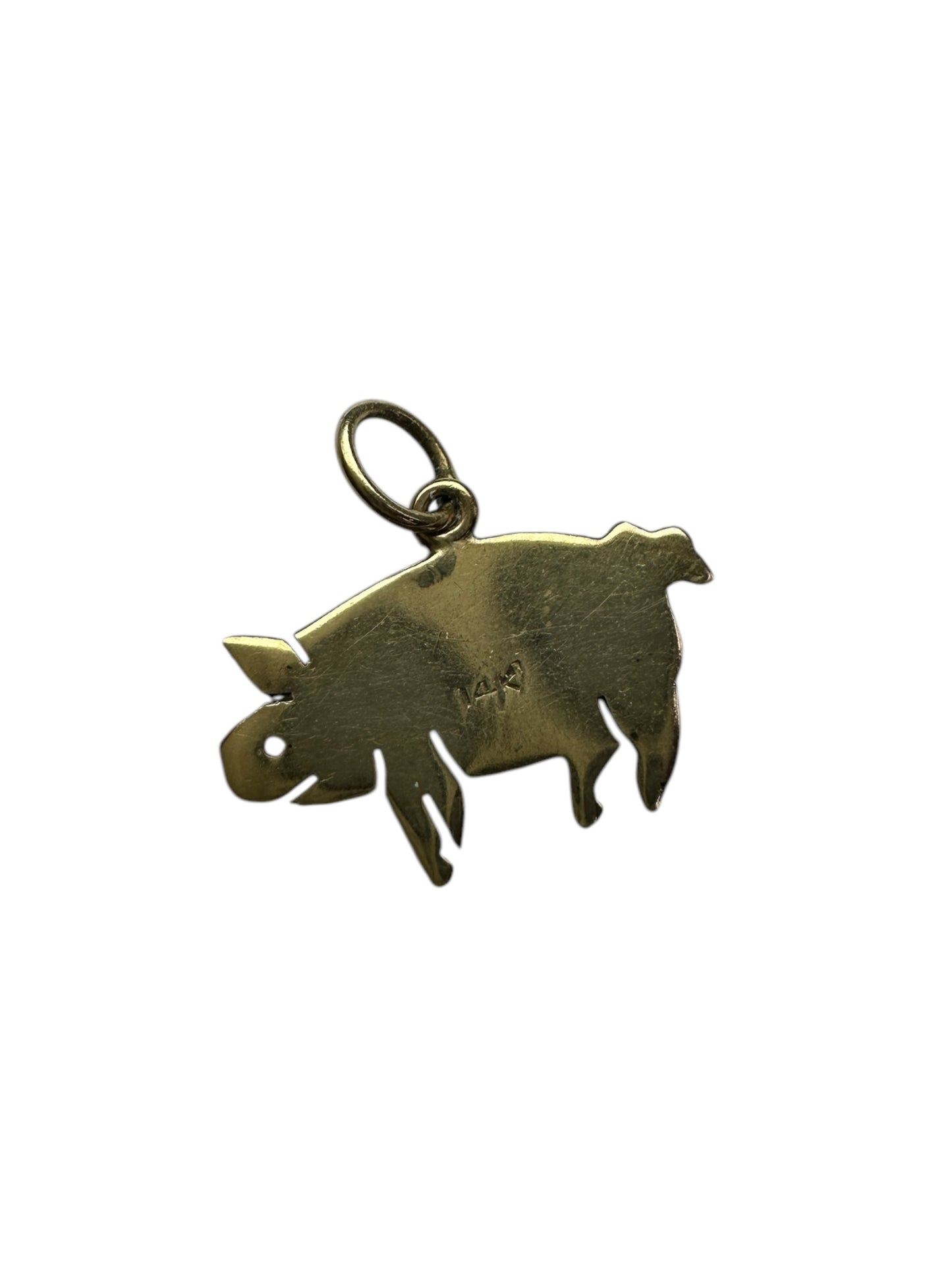 Vintage Golden Piggy Charm