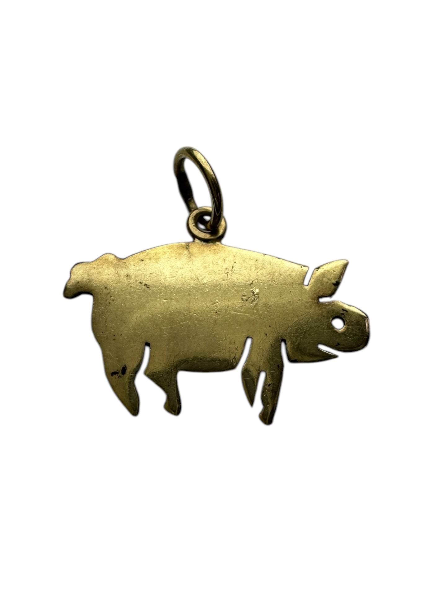 Vintage Golden Piggy Charm