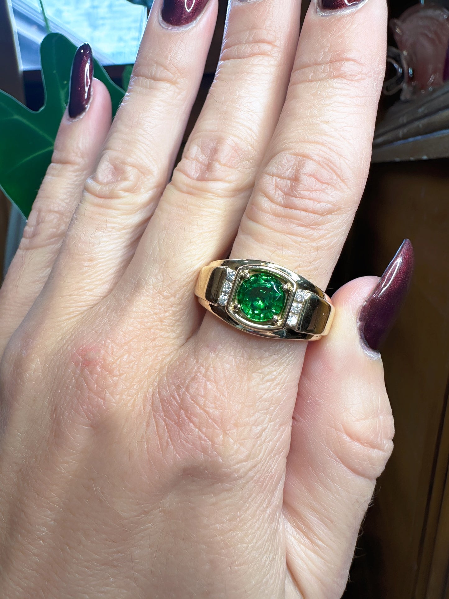 Gent's Custom Made Tsavorite Ring