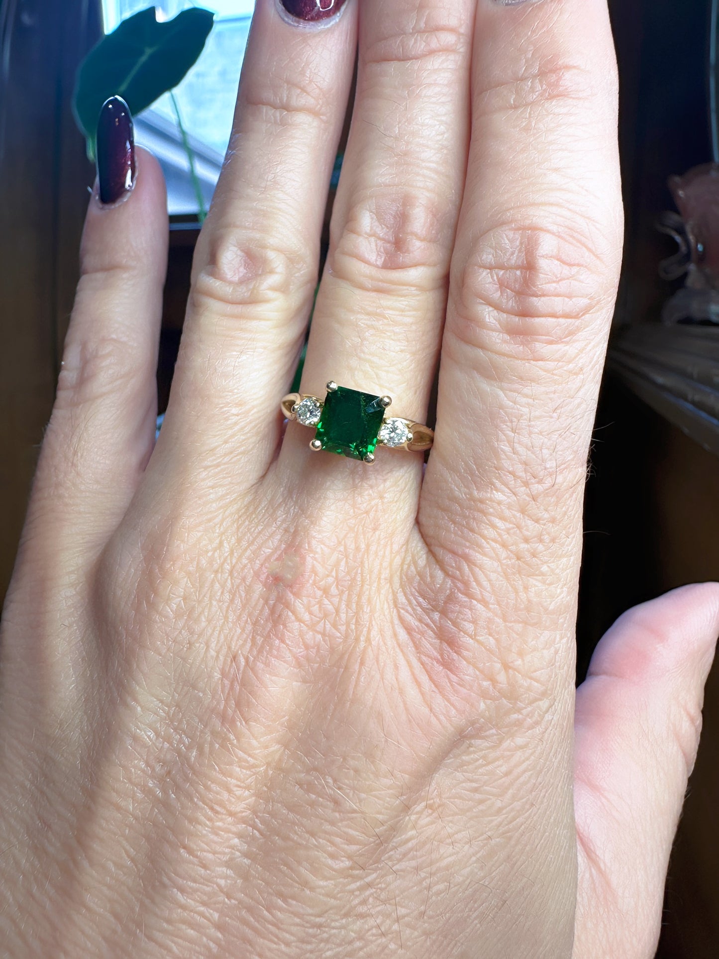 Lady's Custom Made Tsavorite Ring