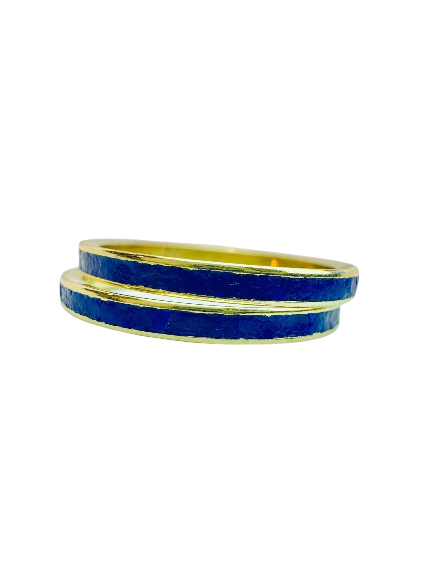 Matching Blue Enamel Bands