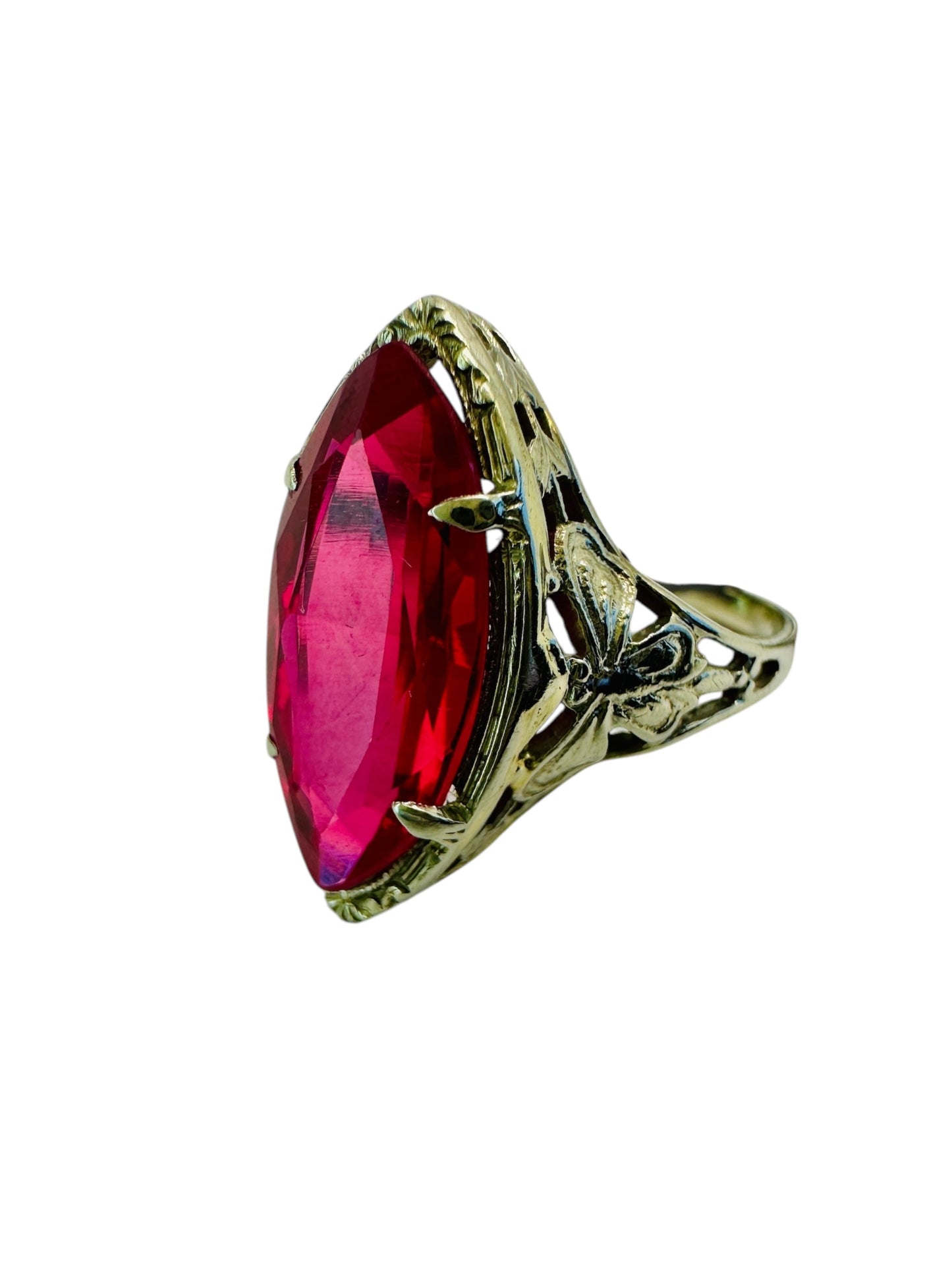 Vintage Synthetic Ruby Ring