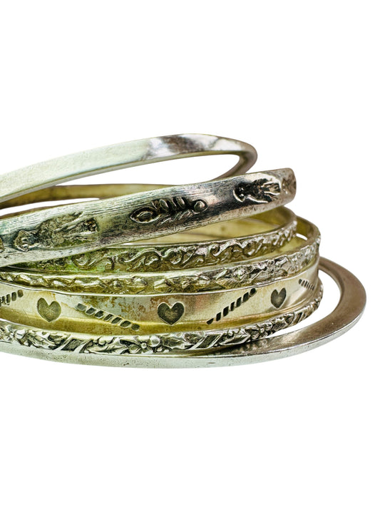 Collection of Vintage Silver Bangles