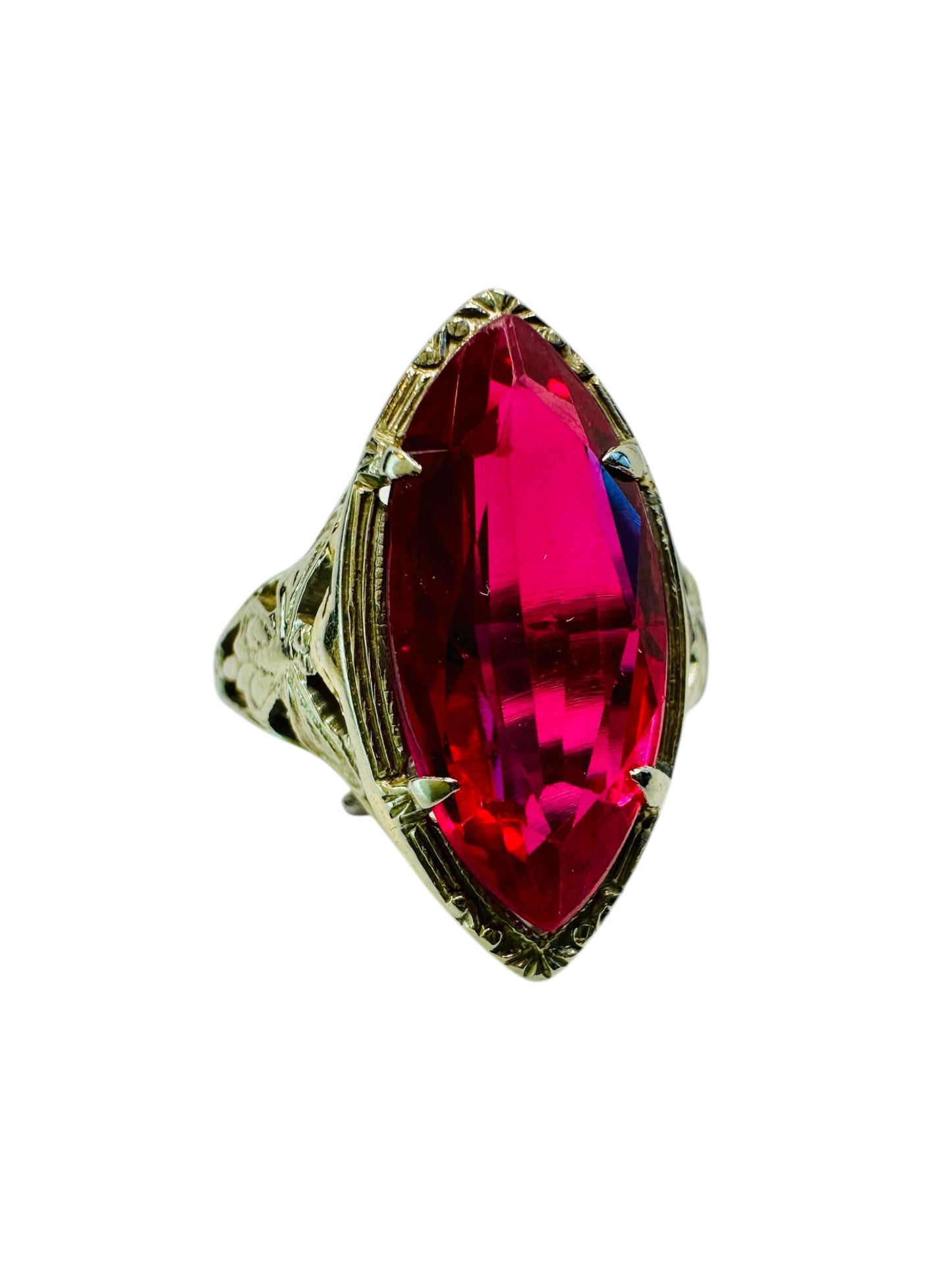 Vintage Synthetic Ruby Ring