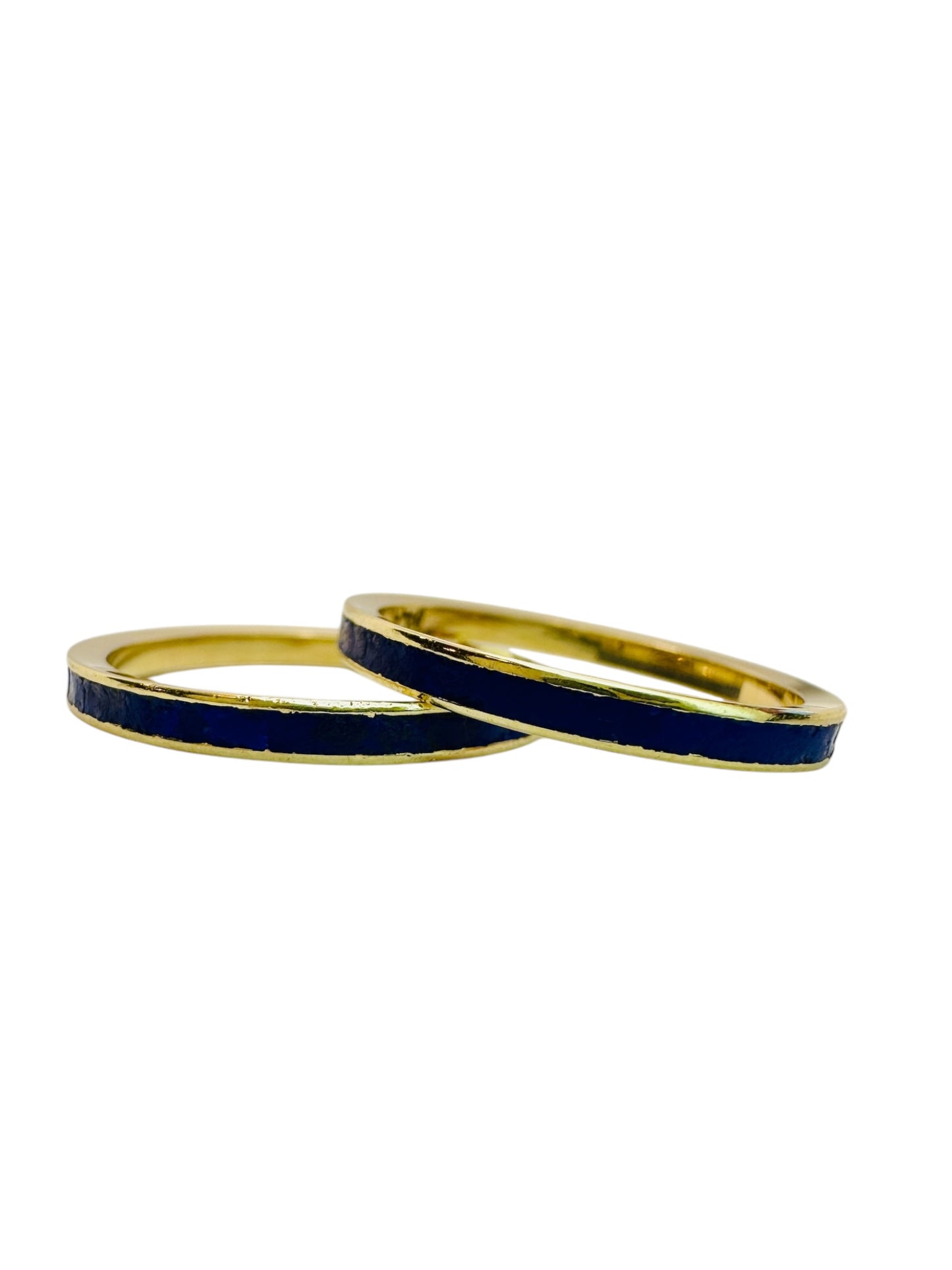 Matching Blue Enamel Bands