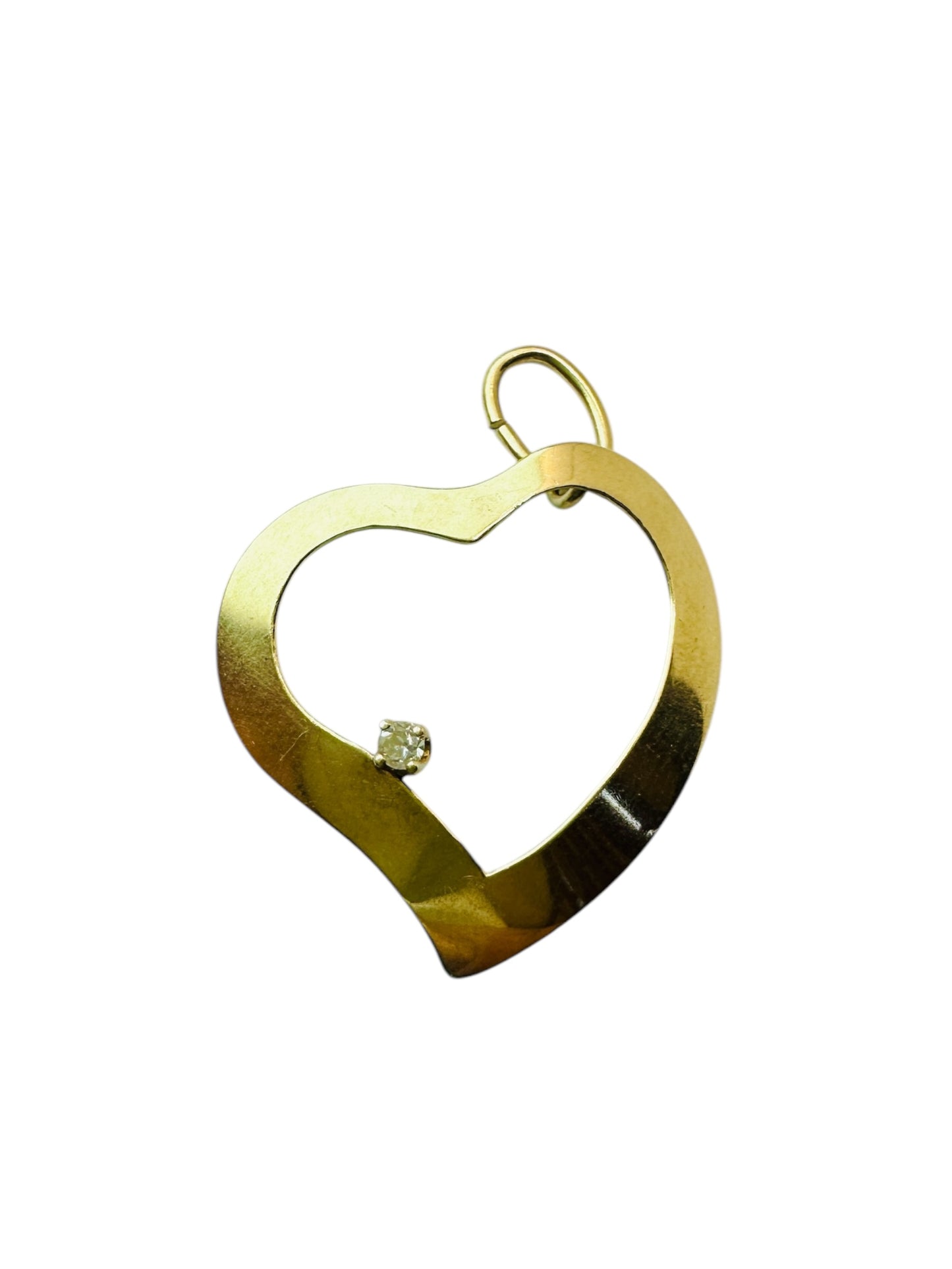 Witches Heart Charm with a Diamond