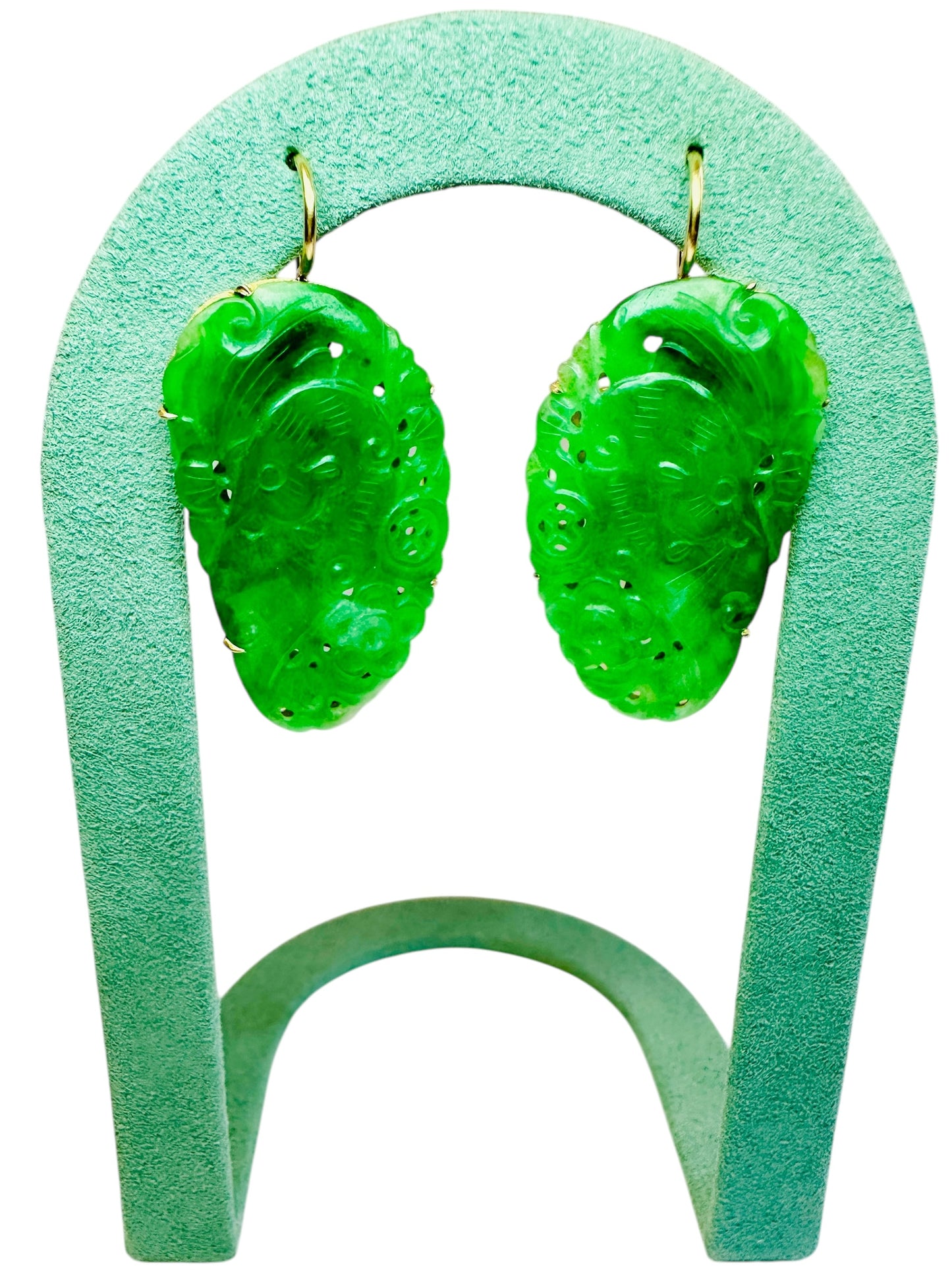 'A' Jadeite Jade Earrings