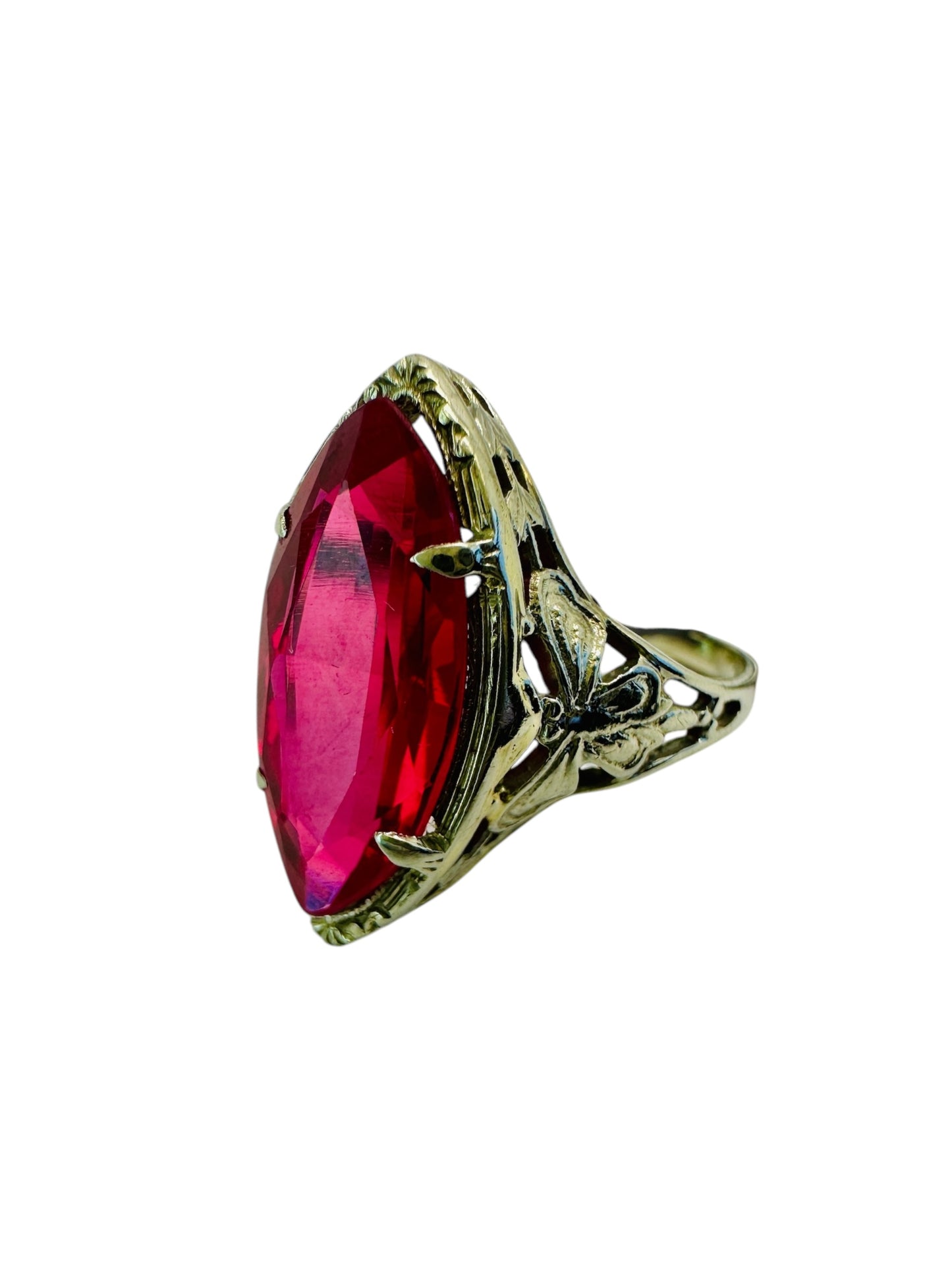 Vintage Synthetic Ruby Ring