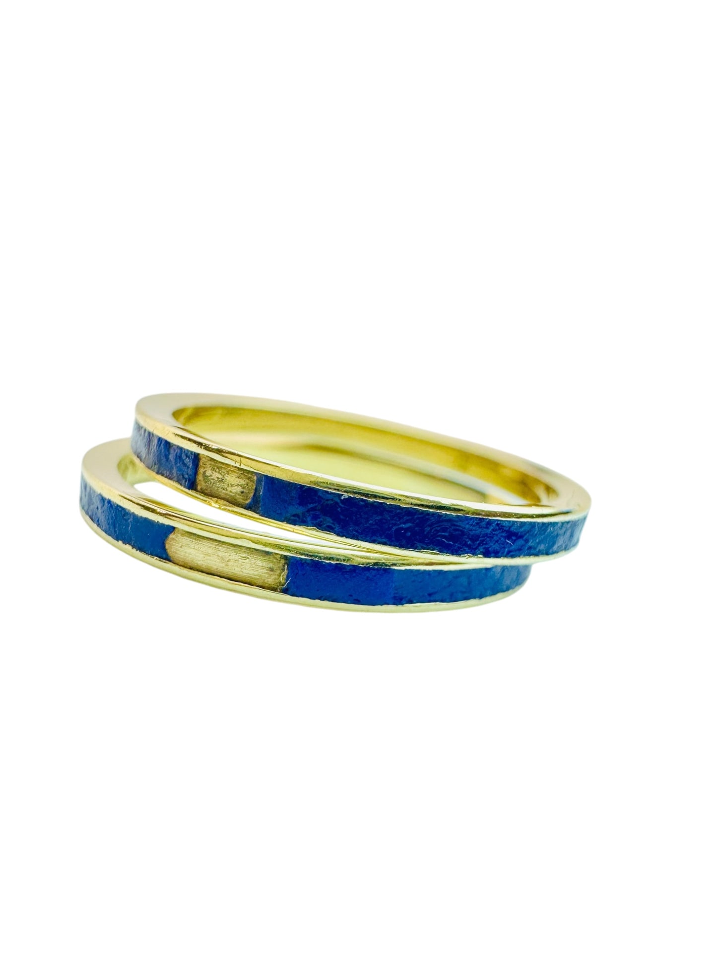 Matching Blue Enamel Bands