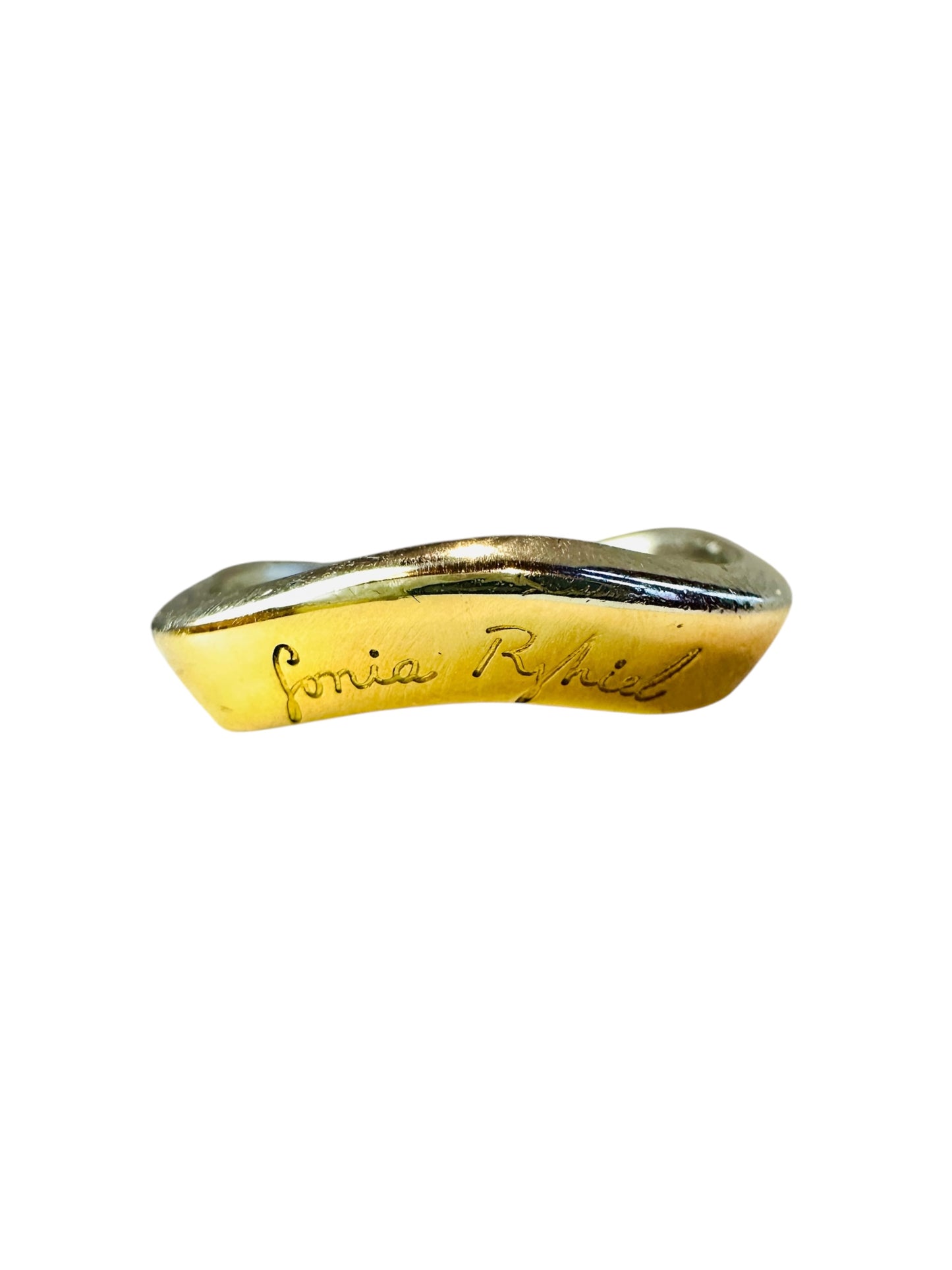 Designer Sonia Rykiel Two-Tone Wavy Band