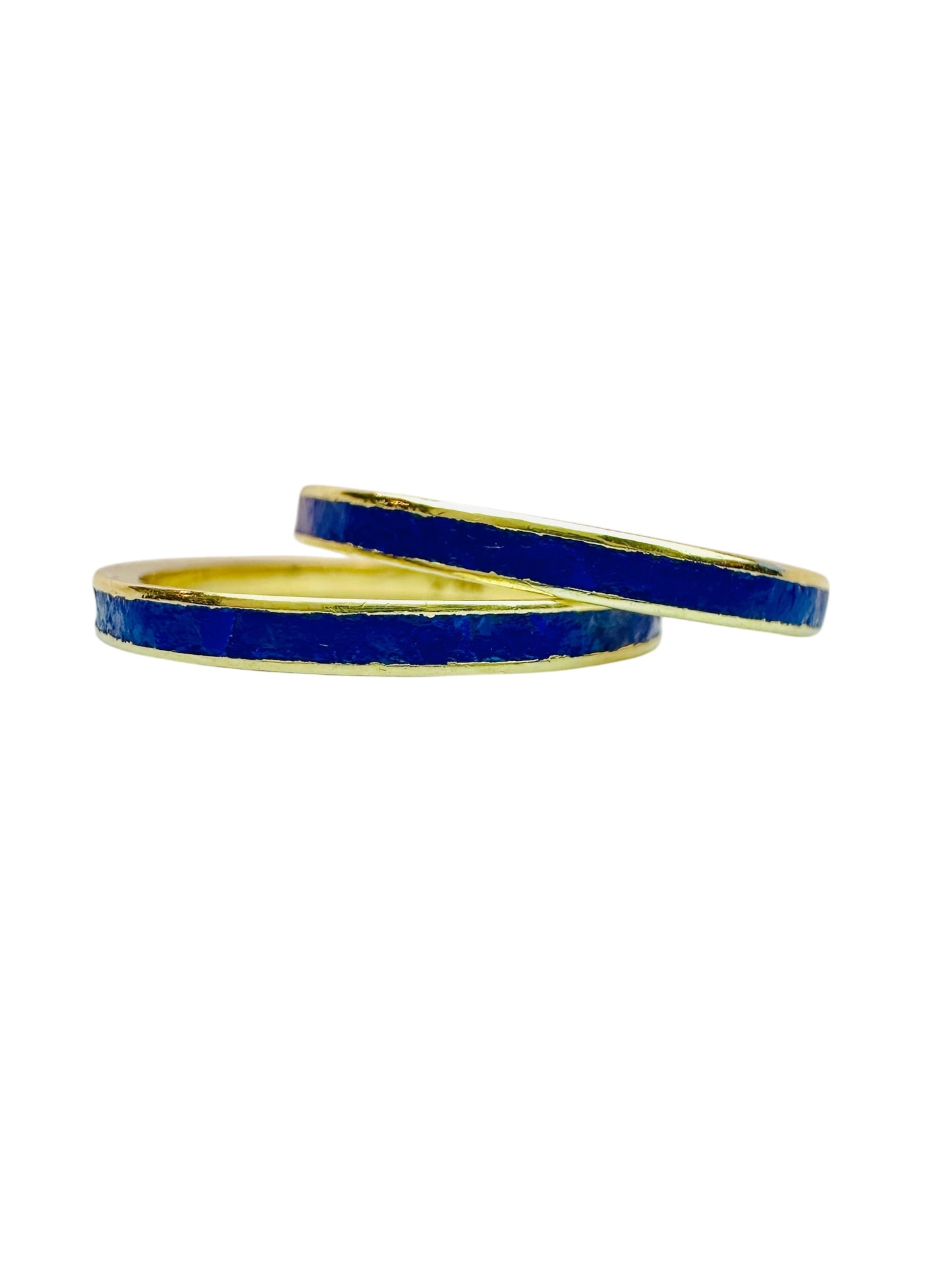 Matching Blue Enamel Bands