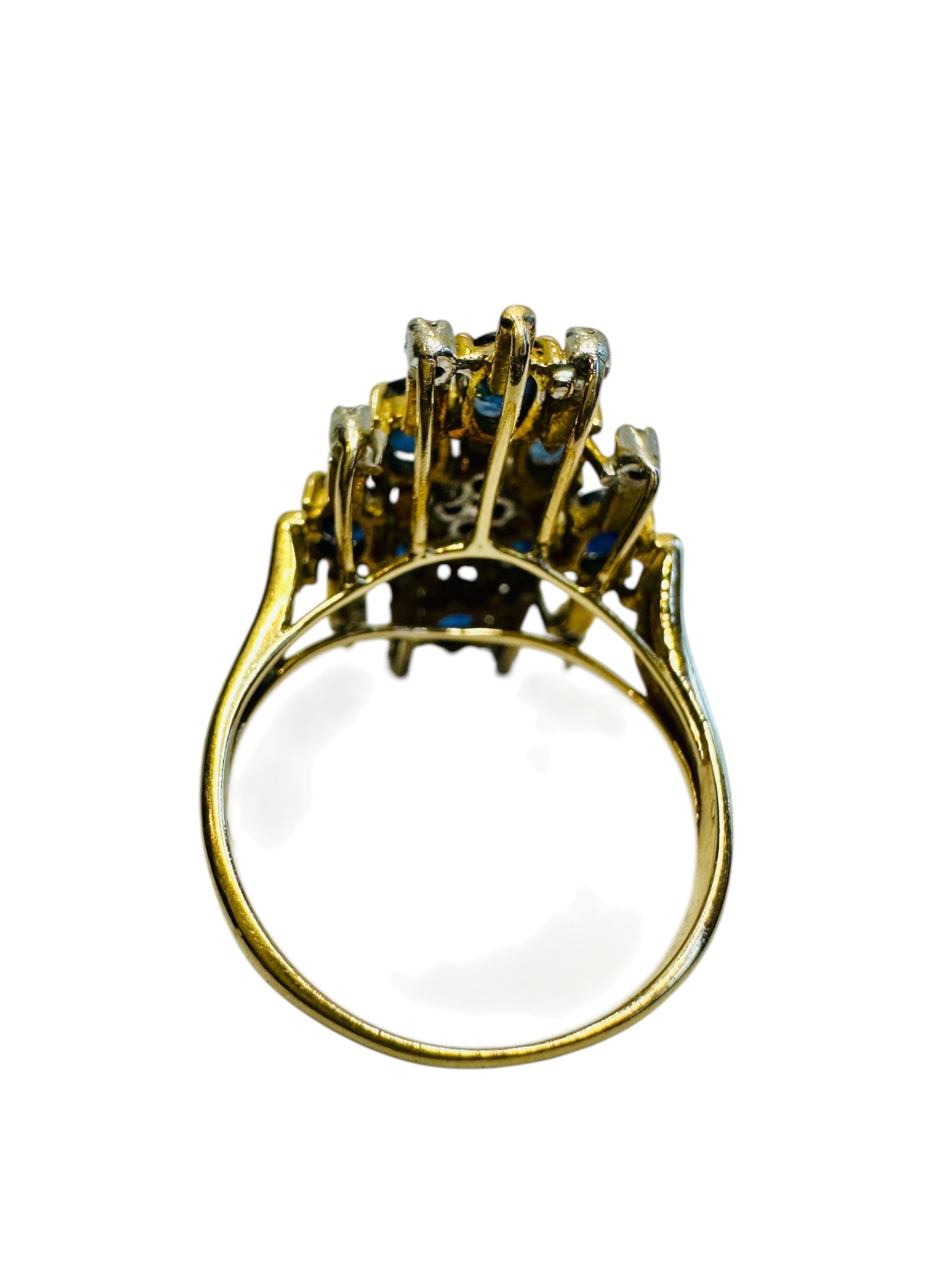 Brutalist Vintage Sapphire Ring