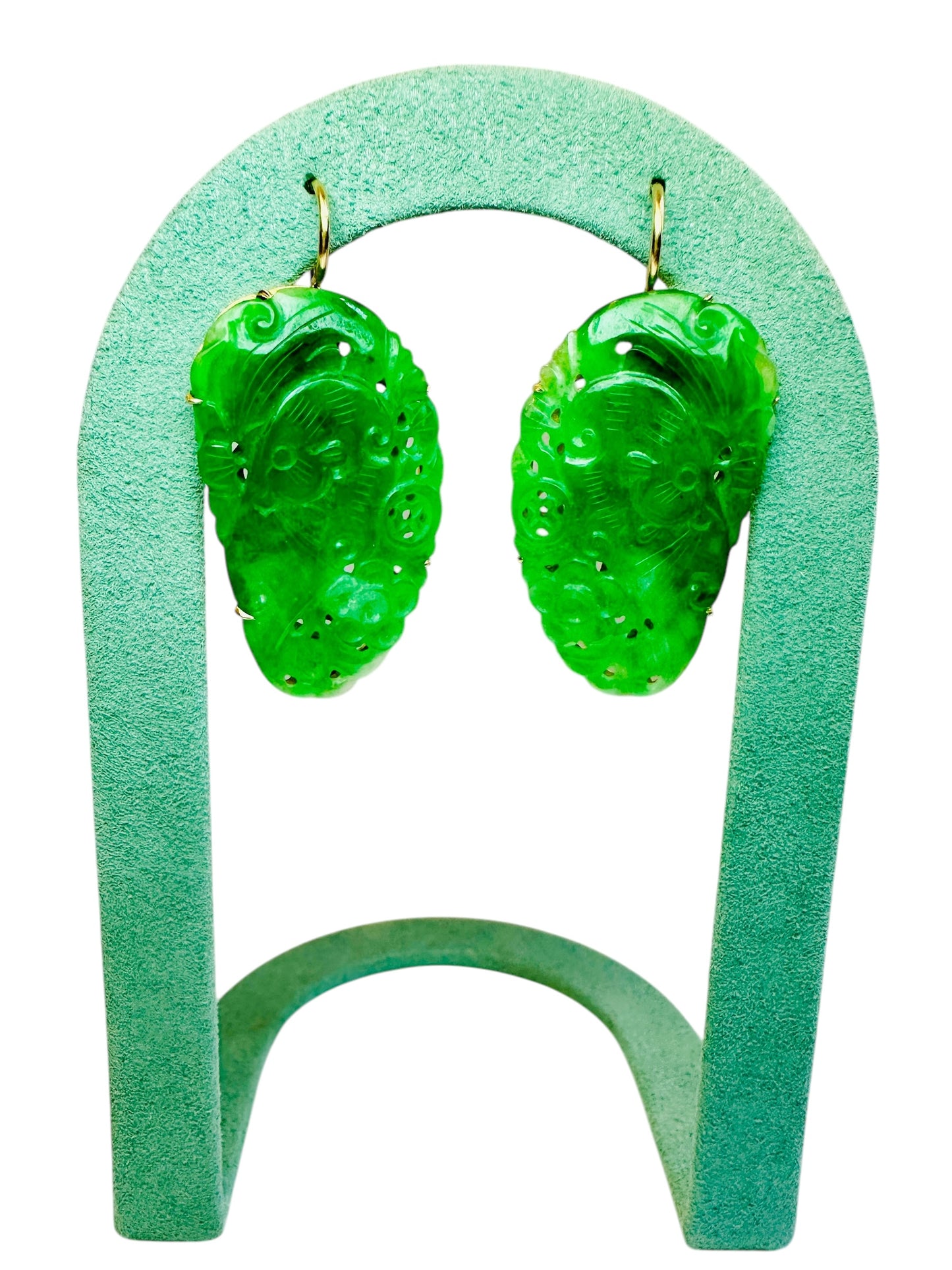 'A' Jadeite Jade Earrings