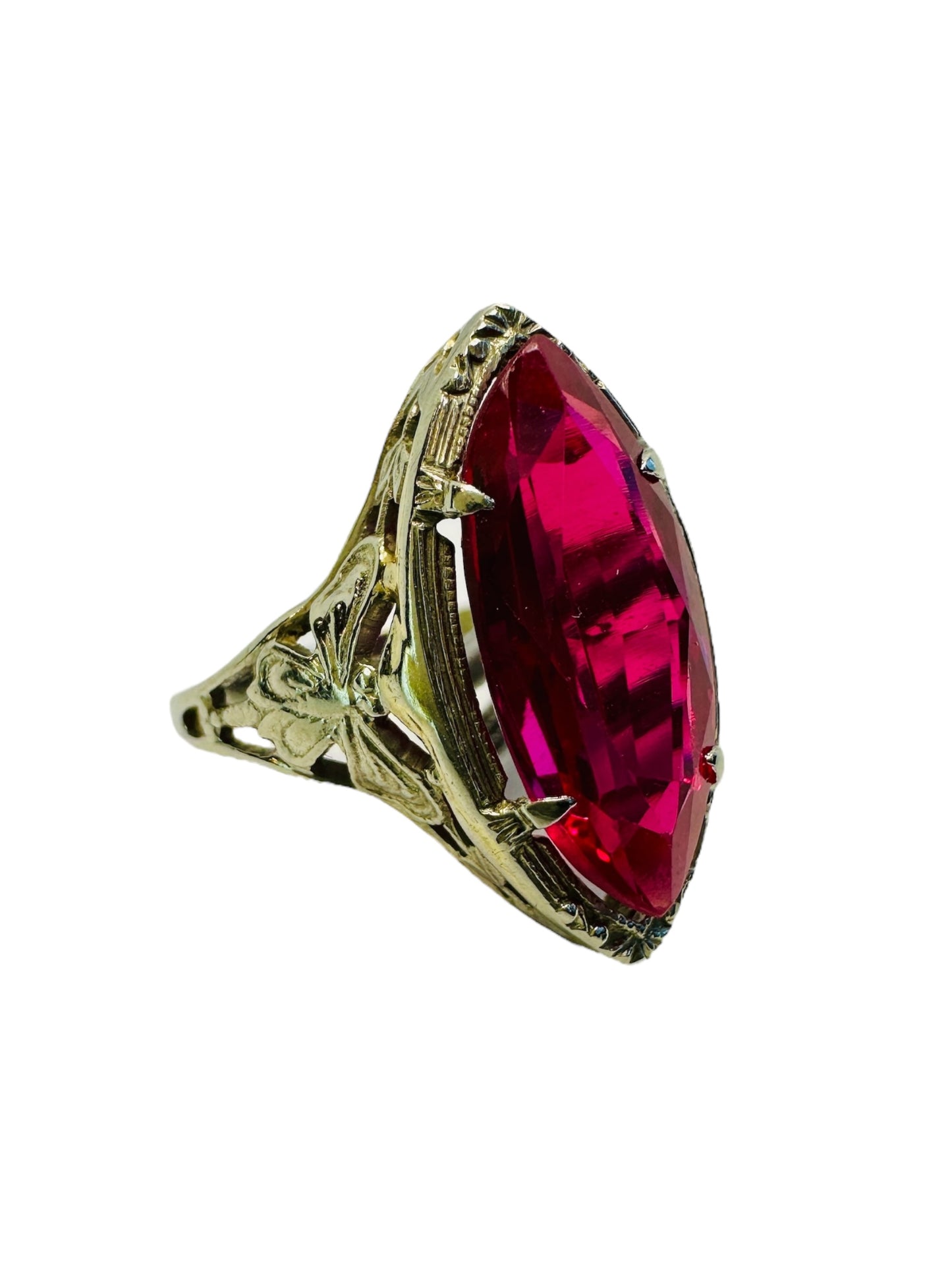 Vintage Synthetic Ruby Ring