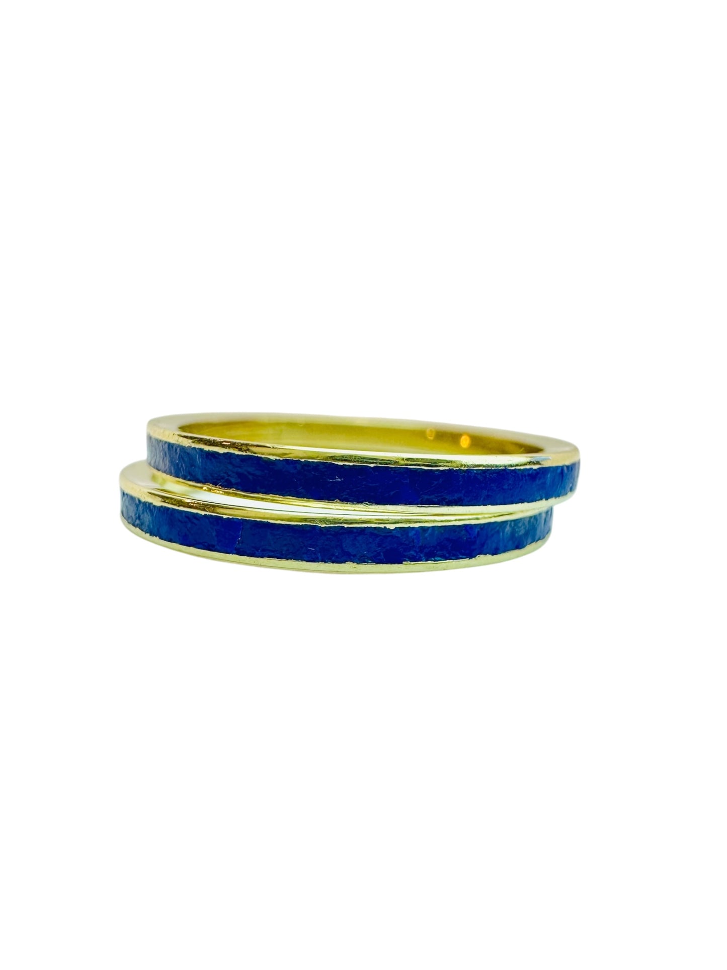 Matching Blue Enamel Bands