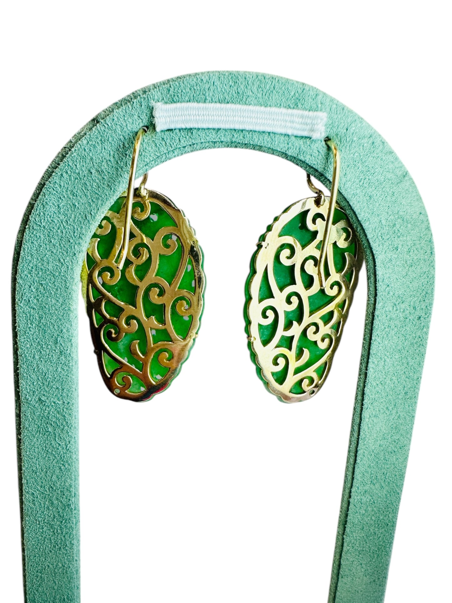 'A' Jadeite Jade Earrings