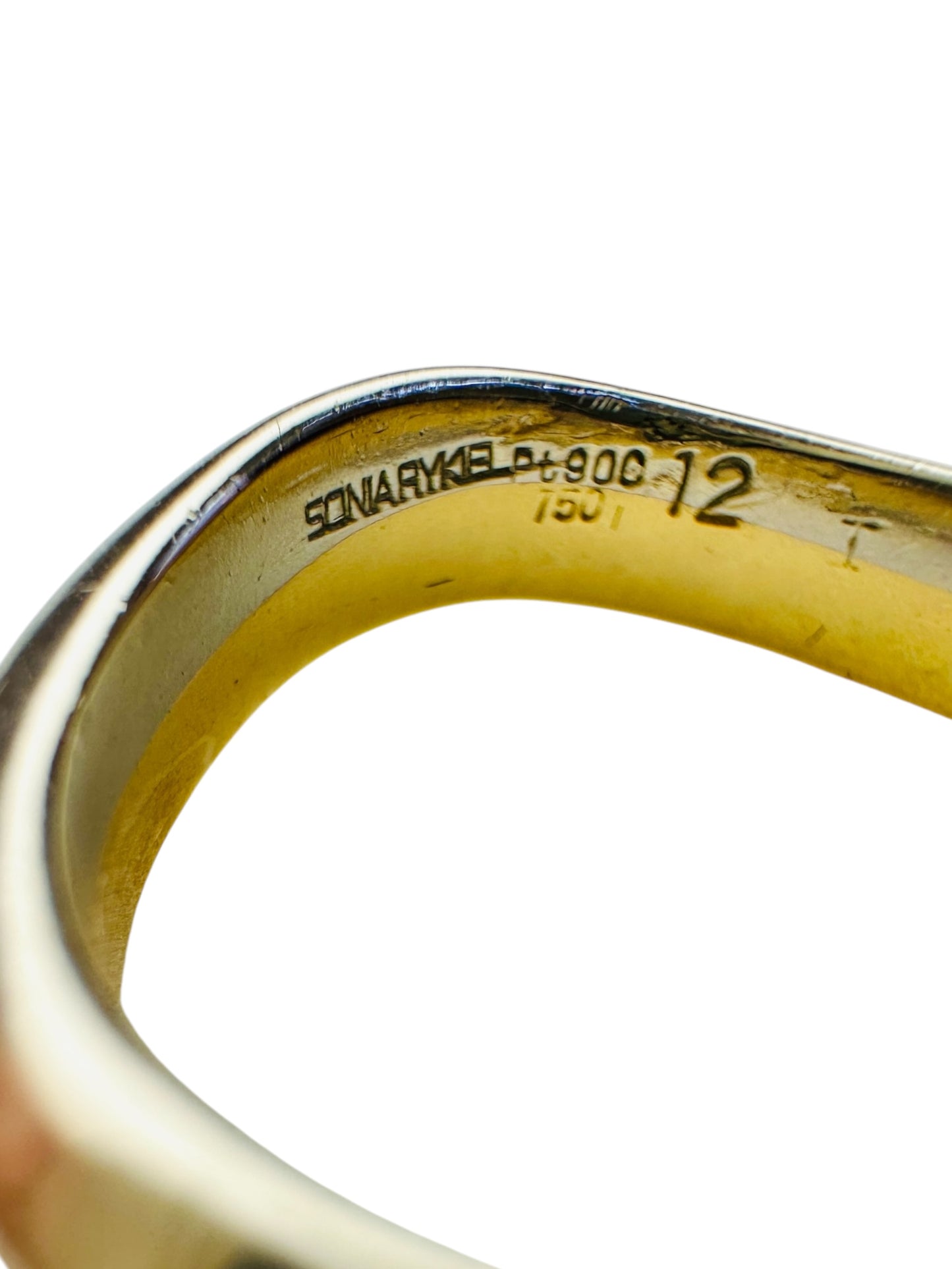 Designer Sonia Rykiel Two-Tone Wavy Band