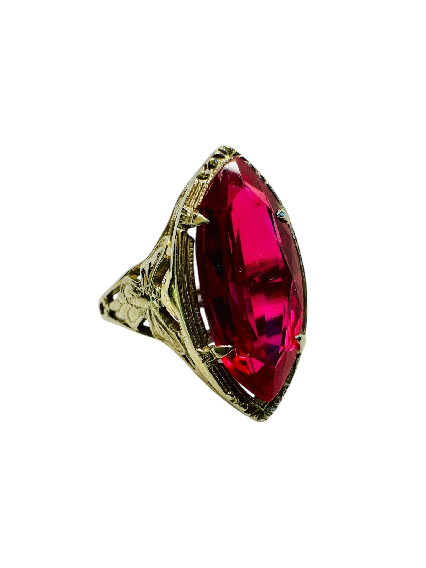 Vintage Synthetic Ruby Ring