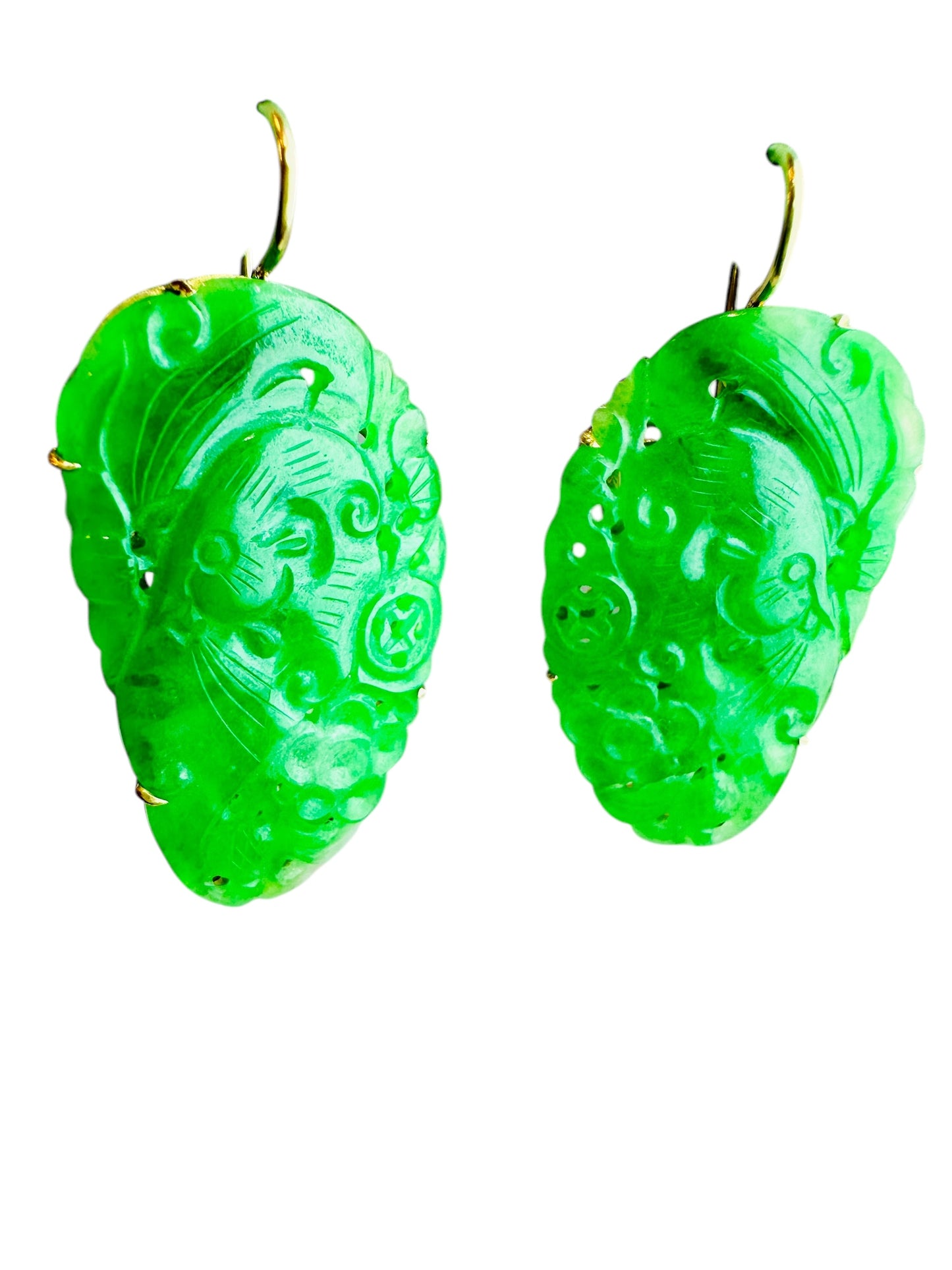 'A' Jadeite Jade Earrings